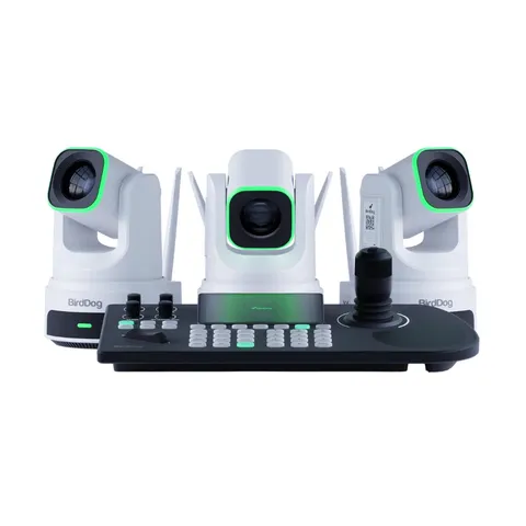 BirdDog 3 x X4 Ultra PTZ Cameras & KBD PTZ Controller Combo (White)