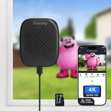 Hieasy 8MP 4K Window Camera Magnetic Mount with 32GB SD Card,5Ghz&2.4Ghz Wifi In