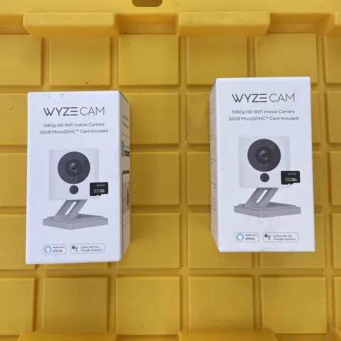 2pcs Wyze Cam V2 1080p HD Wi-Fi Indoor IP Security Camera w/ 32GB microSDHC