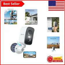 4G Portable Magnetic Security Camera - 2K Wireless with Night Vision & 300° Pan