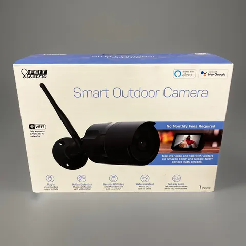 Feit Electric CAM/WM/WiFi 1080p Outdoor Wall Mount Smart Wi-Fi Camera - Black