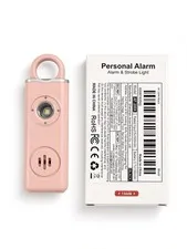 130dB Personal Safety Alarm AF-2004 Rechargeable LED Strobe Light Pink