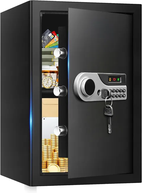3.3 Cuft Fireproof Digital Safe Box with Keypad and Removable Shelf