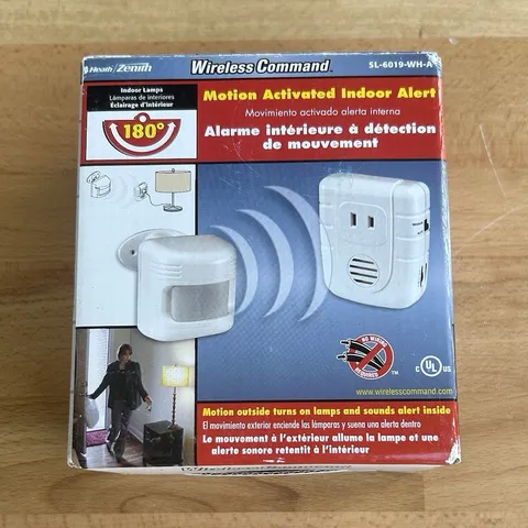 Heath/Zenith Wireless Indoor Motion Sensor Alert, White, Plug-In, 21m SL-6019