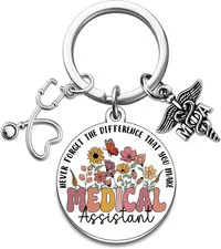 Medical Assistant Accessories Keychain Medical Assistant Gifts for Women Thank Y