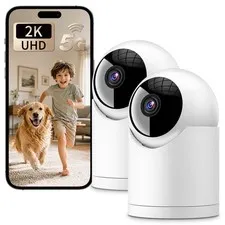 𝟐𝐊 Indoor Cameras for Home Security, Auto tracking,5G & 2.4G WiFi Security ...