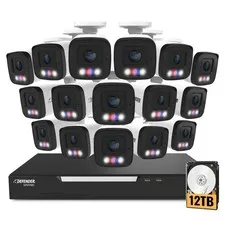 Defender Sentinel AI 16-Channel 16-Camera 4K Security System 12TB Free Shipping