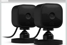 Blink Mini - Compact indoor plug-in smart security camera, 1080p HD video, night