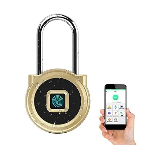 Fingerprint Padlock Bluetooth Smart Padlock for Gym School Suitcase Cabinet
