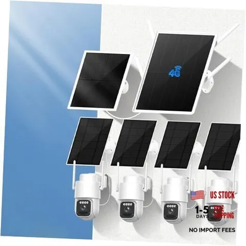Solar 4G LTE Cellular Security Camera kit Wireless Outdoor,No WiFi 14in