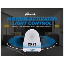 Indoor Plug-In Motion Sensor Lights, 2 Pack