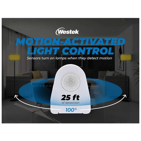 Indoor Plug-In Motion Sensor Lights, 2 Pack