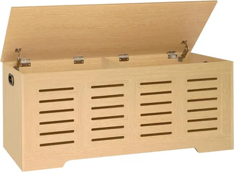 Farmhouse Wooden Storage Chest with Flip-Top, 47.3” Entryway Shoe Bench