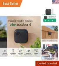 Outdoor 4 – Wireless smart security camera, two- battery life, 1080p HD day a...