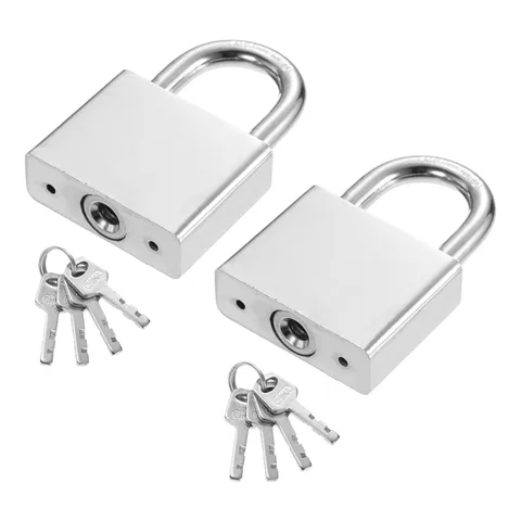 2Pcs 48 x 72mm Heavy Duty Lock Alloy Steel High Security Padlock with 8 Keys