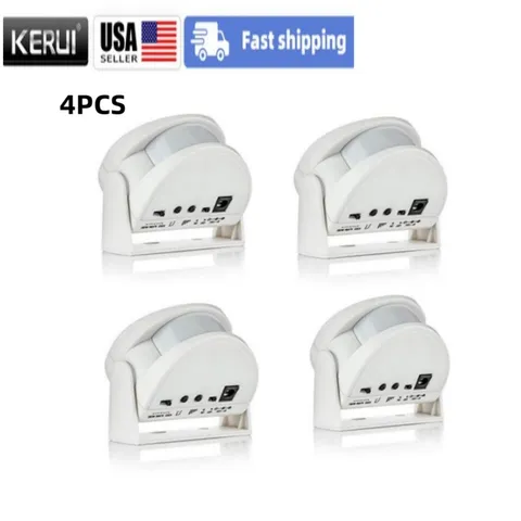 4Pack Wireless Door Bell Chimes Open Welcome Entry Motion Sensor Alarm Security