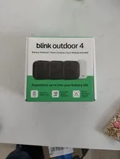 Blink Outdoor 4 1080p Wi-Fi Outdoor 3-Camera Security System - Black - NEW