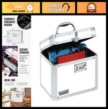 Secure Combination Lock Box - 7.25x10x7.75 Inch Safe for Money, Documents & Medi