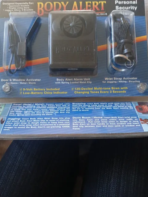 Body Alert Personal Security Alarm by Excalibur w/120-Decibel Multi-tone Siren 