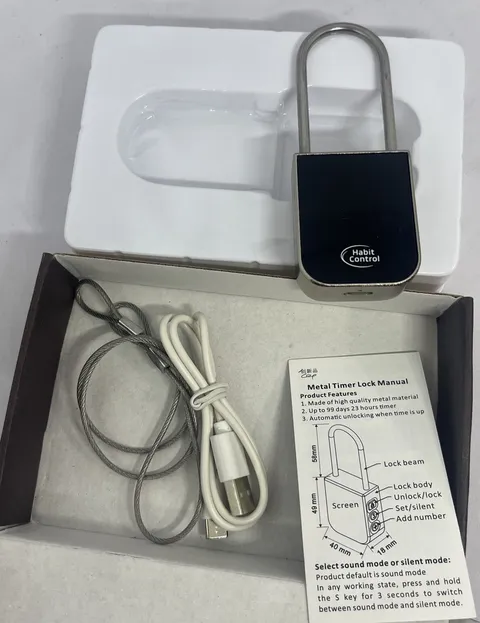 Habit Control 🔒Metal Timer Lock Smart Padlock Unlocks Only When The Times 🆙TPR