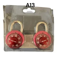 Combination Padlock Twin Pack Master 1500 series open box never used . Pink 