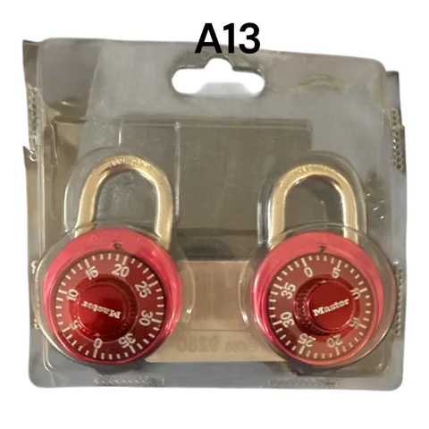 Combination Padlock Twin Pack Master 1500 series open box never used . Pink 