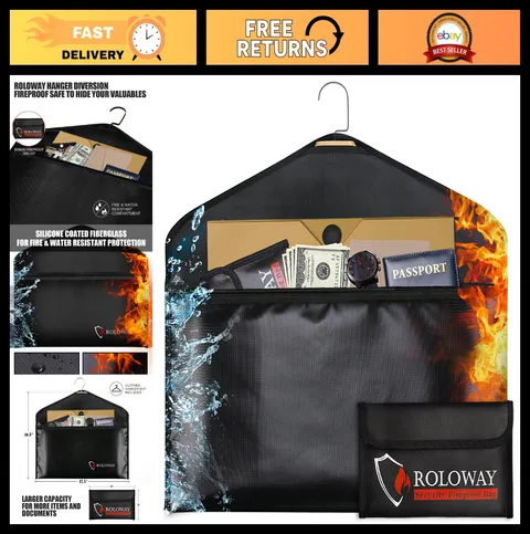 Fireproof Hidden Compartment Safe for Home & Travel, Cash Hiding Under Clothes