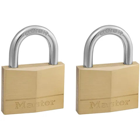 Master Lock 150EURT Solid Brass 50mm 5-Pin Lock - Equal Key X 2