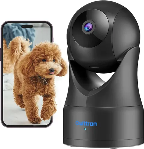 2K Indoor Security Camera 360 Degree WiFi Pet Monitor With Night Vision Two Way