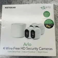 Arlo Wireless Security System Cameras (4) VMS3430-100NAS New In Box