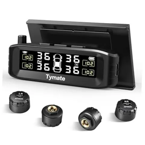 TM8 Tire Pressure Monitoring System, Wireless Solar TPMS with 4 External