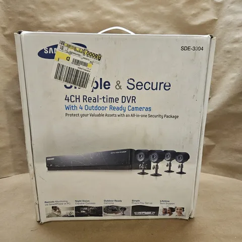 Samsung SDE-3004 4 Channel DVR Security Camera System New Open Box 