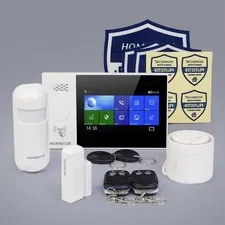HOMSECUR Wireless WIFI 4G 2G RFID LCD Burglar Intruder Alarm System