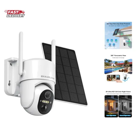 Solar Security Cameras Wireless Outdoor, Free Cloud Storage, WiFi Cameras for...