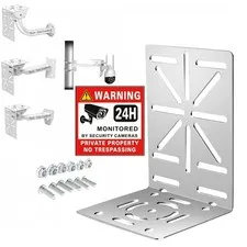 SamIdea CCTV Stainless Steel Camera Mount Bracket Adapter, L-Shape Security C...