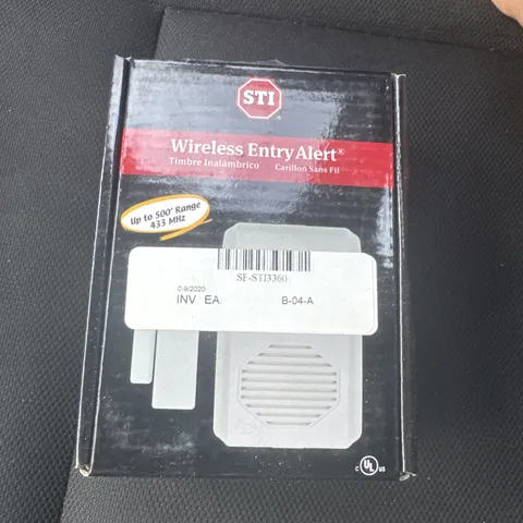 Safety Technology International STI-3360 Wireless Entry Alert Chime w/ Receiver