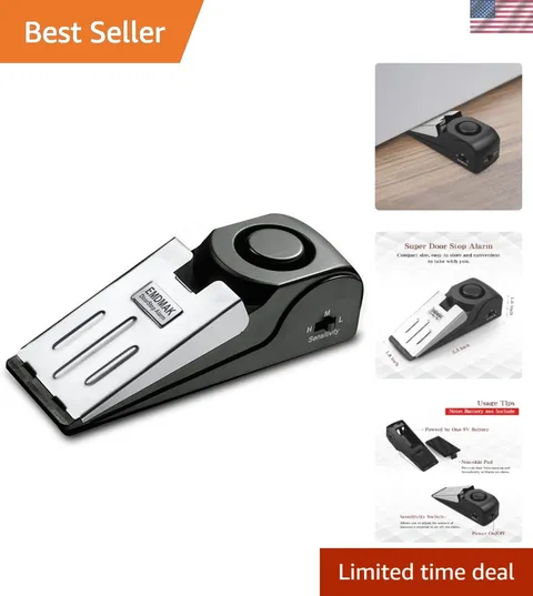 Adjustable Sensitivity 120DB Door Stop Alarm - Protect Your Space with Style