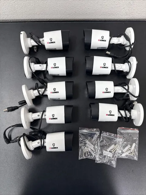 Lot Of 9 LOREX 720P HD IR PC BULLET CAMERA SECURITY CAMERA LBV1521-C