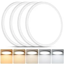 Brightever 4Pack LED Flush Mount Ceiling Light 12 Inch-4 Packs, 5CCT-White