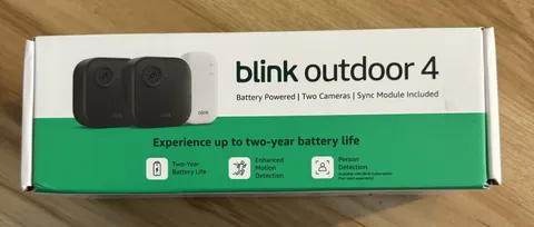 Blink Outdoor 4 Wireless smart security camera, two-year battery life 2 Cameras