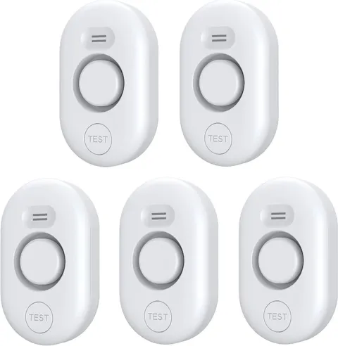 5 Pack Water Leak Detectors for Home, 100Db Water Sensor Alarm for Basement | Fl