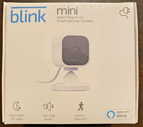 BLINK MINI INDOOR PLUG-IN HD COMPACT SMART SECURITY CAMERA 1080p ~ NEW ~ SEALED