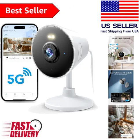 WiFi Security Camera for Home with Color Night Vision – 1080P HD & Motion Alerts