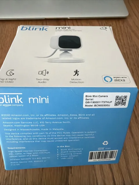 Blink Mini Indoor Plug-in Smart Surveillance Camera | Pre Owned