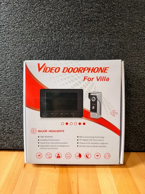 AMOCAM Wired Video Intercom Doorbell System Monitor + Door Camera