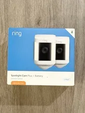 Ring Spotlight Cam Plus Camera Indoor/Outdoor Wireless Pack of 2 Battery New