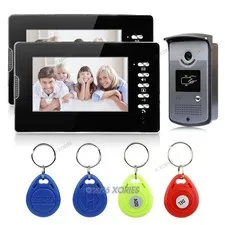 7" Video Doorphone Intercom RFID Entry System RFID Keyfobs  Door Bell