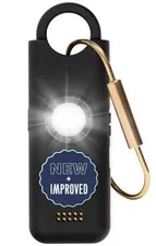 Alarma personal recargable sirena fuerte luz LED seguridad mujer portátil, Nuevo
