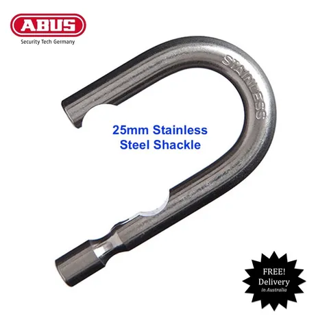 Replacement 25mm Stainless Steel Shackle Abus 8345 Series Padlocks -Free Postage
