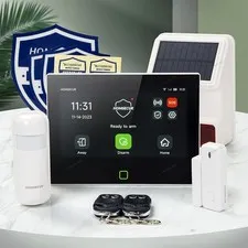 HOMSECUR Wireless WIFI 4G GSM SMS Autodial Home Alarm System Touch Screen
